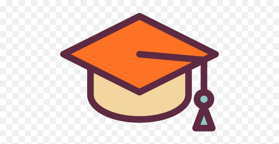 Cap Education Graduate Mortarboard Icon - Icon Toga Orange Png,Mortarboard Png