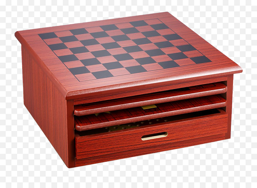 10 In 1 Wooden Chess Board Games Slide Out Best Checkers - Chess Board With Storage Png,Chess Board Png