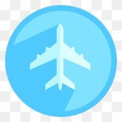 Download Airplane - Airplane Icon Circle Png Png Image With Png Airplane Symbol,Airplane Icon Png