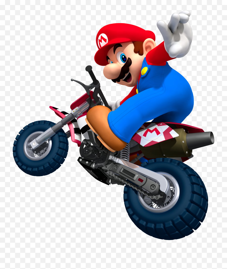 Download See Here Free Motorcycle Clipart Black And White - Mario Kart Wii Png,Mario Kart Transparent