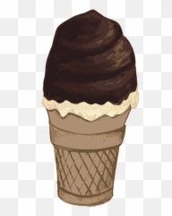 Chocolate Dip Vanilla Ice Cream - Ice Cream Png,Vanilla Ice Cream Png