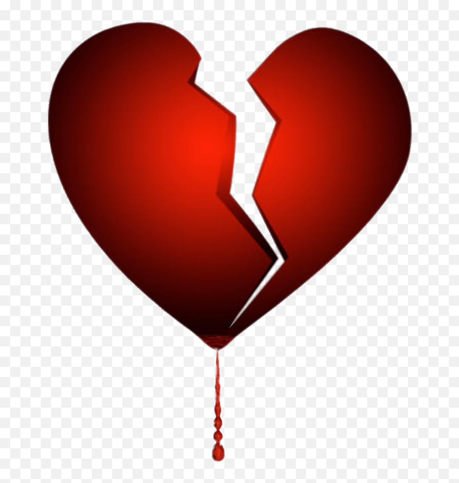 Broken Bleeding Heart Transparent Png - Heart Broken Emoji,Heart, Png
