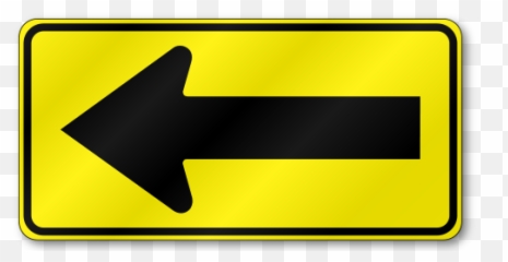 Large Straight Arrow W1 - 6 Traffic 080 Outdoor Reflective Aluminum Official Sign Png