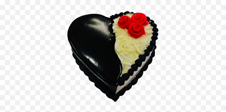 Black And White Heart Cake - Black And White Heart Cake Png,White Heart Transparent