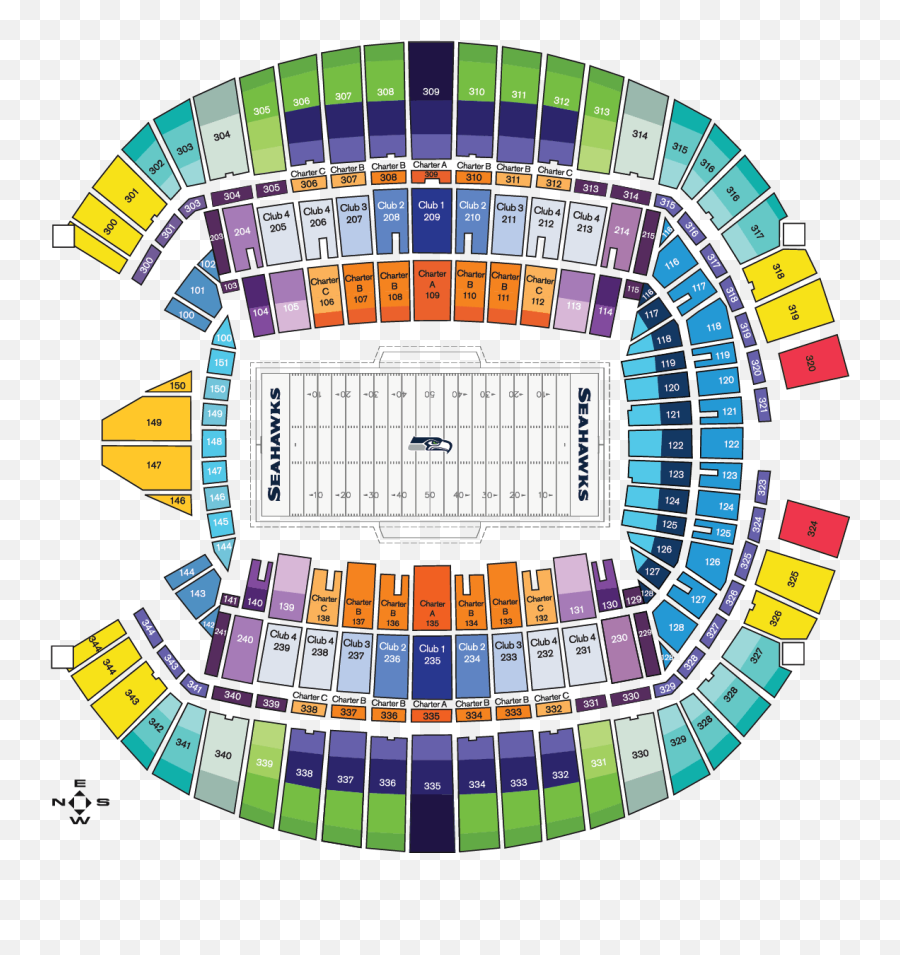 Seattle Seahawks Seating Chart - Centurylink Field Seating Chart Png,Seahawks Logo Transparent