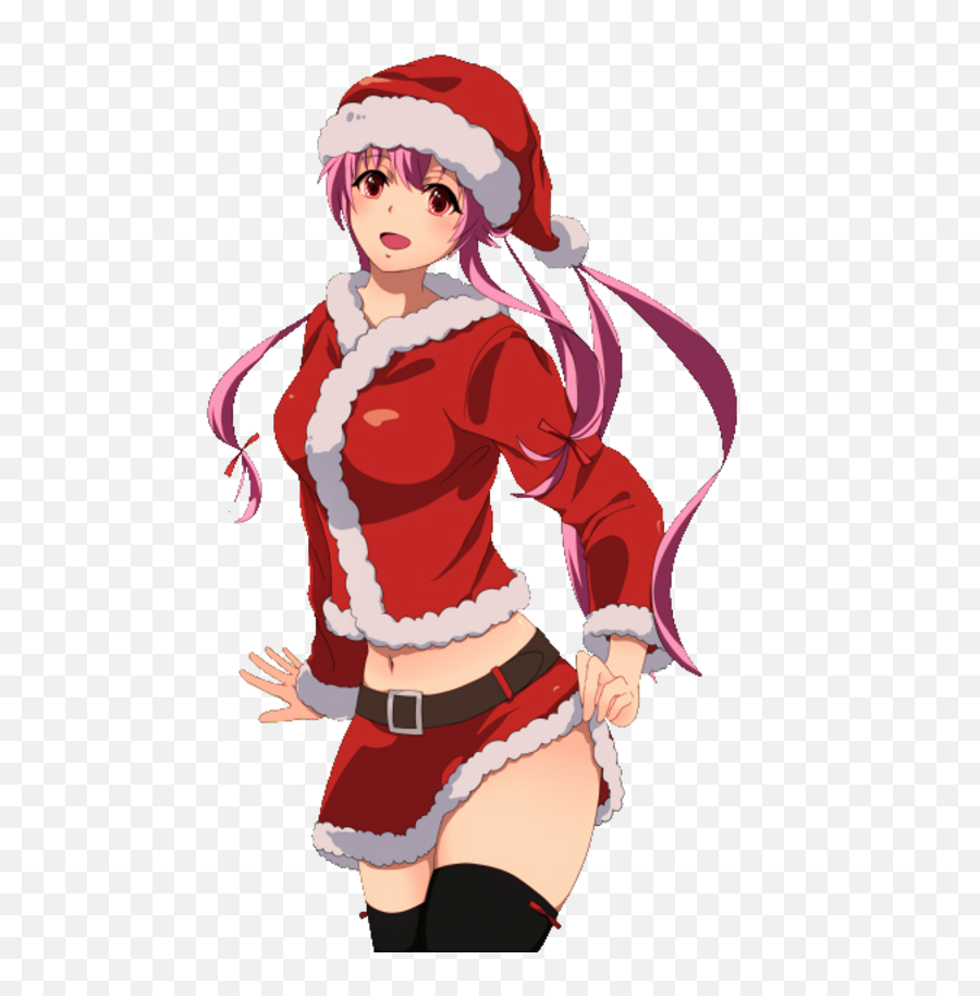 Download Hd Yuno Gasai Human Hair Color Fictional Character - Yuno Gasai Merry Christmas Png,Yuno Gasai Png