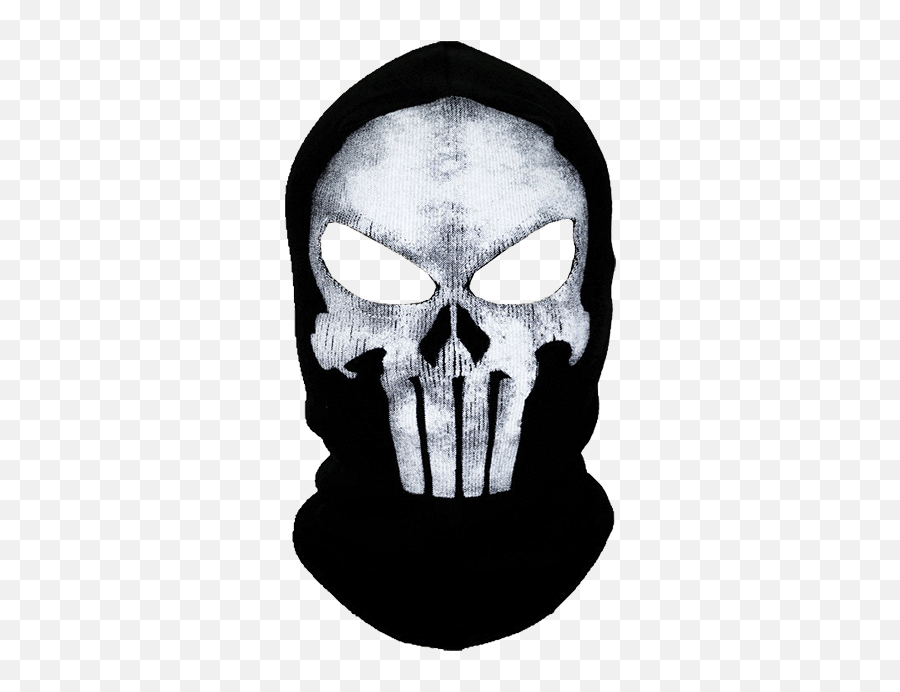 Download Hd A Black Skull Face Mask - Punisher Mask Png,Skull Face Png