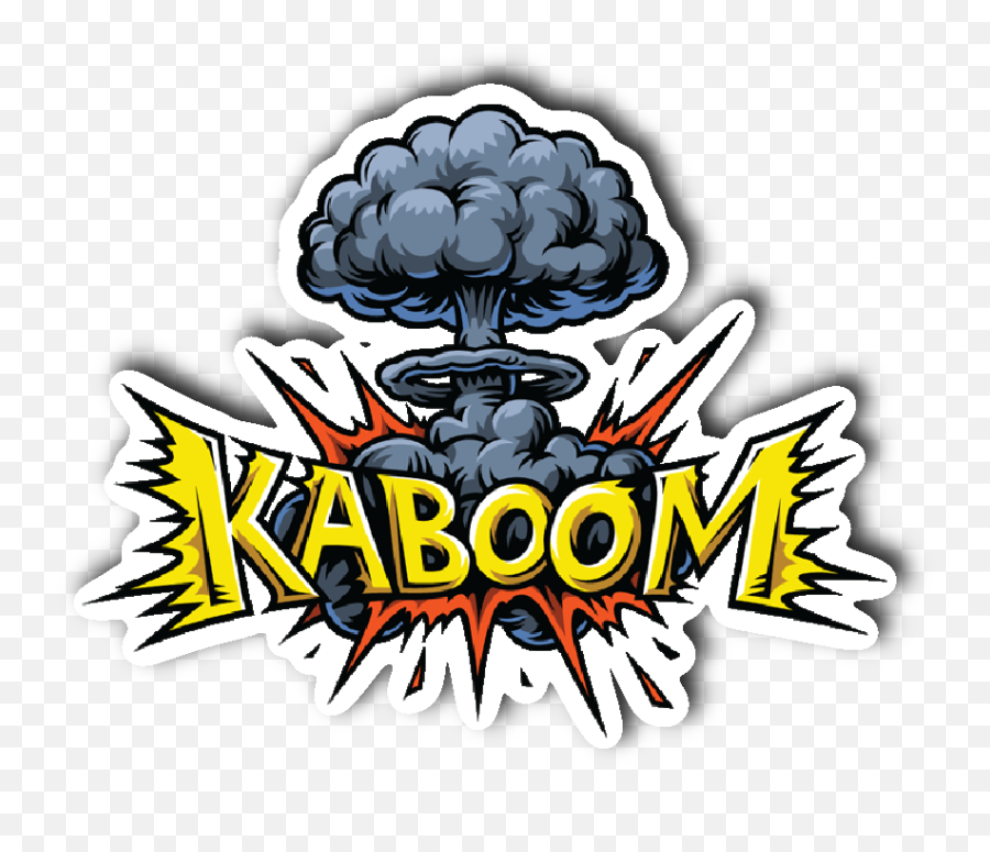 Kaboom Explosion Mushroom Cloud Sticker - Language Png,Mushroom Cloud Png