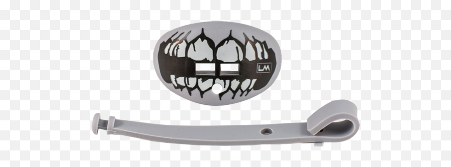 Skull Teeth Grey Football Mouthpiece - Solid Png,Raiders Skull Logo