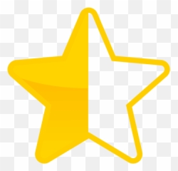 Star Half Yellow Icon Png And Svg