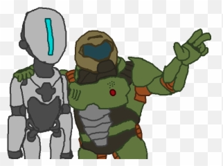 Doom Slayer And Samus Transparent Png - Doom Slayer X Samuel Hayden,Samus Png