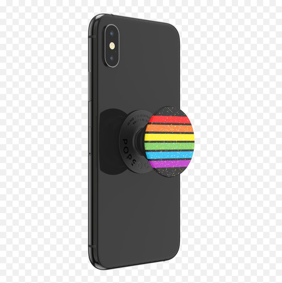 Glitter Rainbow Stripe Popgrip - Camera Phone Png,What Is The White With Grey Stripes Google Play Icon Used For