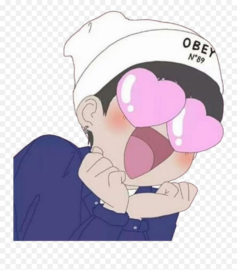 Anime Heart Png - Obey Heart Hearts Hearteyes Anime Anime Heart Eyes Png,Obey Hat Transparent