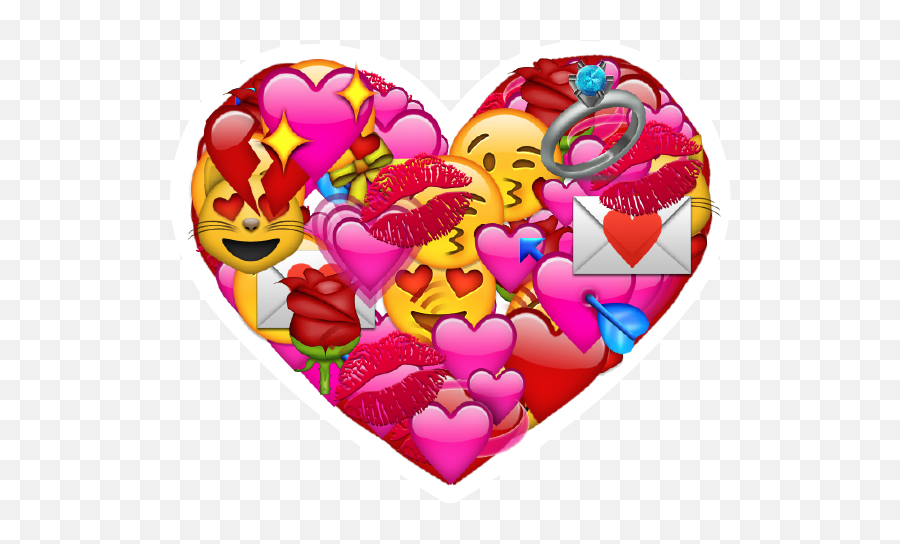 Love Emoji Apple - Heart Filled With Emoji Png,Iphone Heart Emoji Png