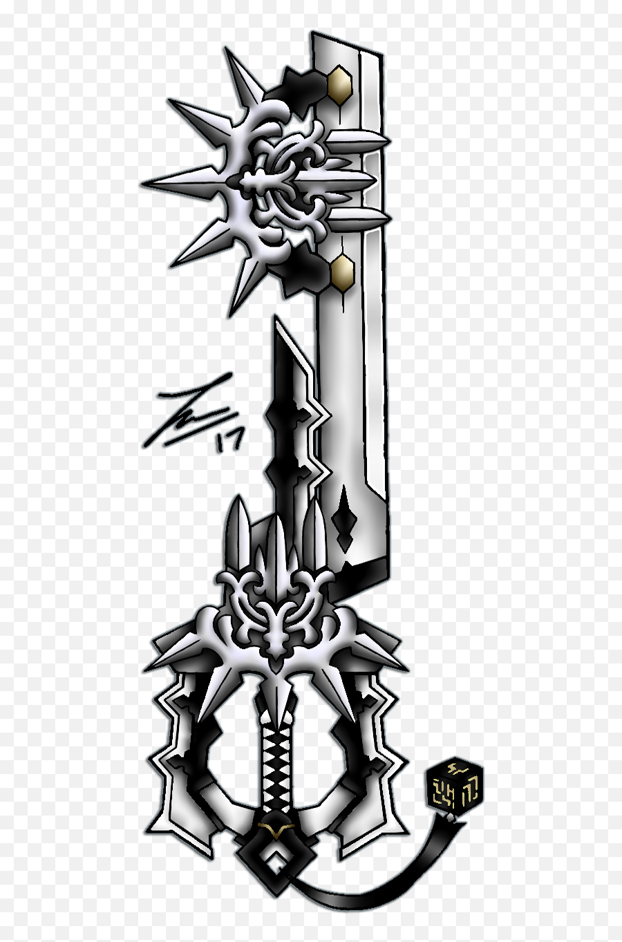 Exusiasword Glory To Mankind - Keyblade Glory To Mankind Png,Nier Automata Logo Png