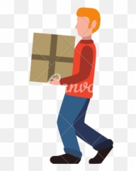 Delivery Man Package Shipping Logistic Icon - Logistics png