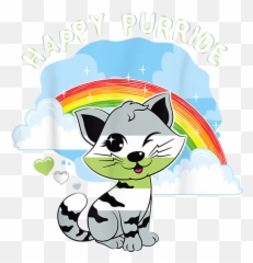 Happy Purride Agender Flag Kawaii Cat Pride Gift - Happy Png,Agender Icon