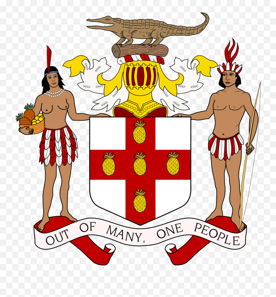 Coat Of Arms Jamaica - Wikipedia Jamaica Coat Of Arms Vector Png,Jamaica Flag Png