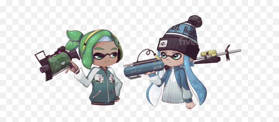 Draw Splatoon Inkling Or Octoling Squid And Octopus By - Fictional Character Png,Octoling Icon Maker