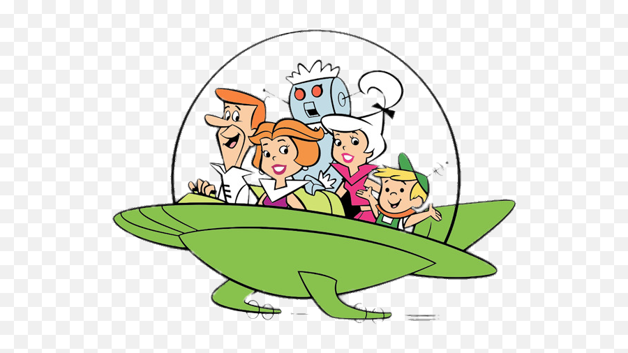 Jetsons In Their Spacecraft Png Image Spaceship Transparent