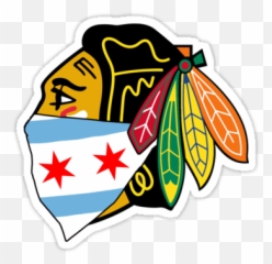 Download Hd Chicago Blackhawks Logo Png - Chicago Blackhawks Logo With Bandana,Blackhawks Logo Png