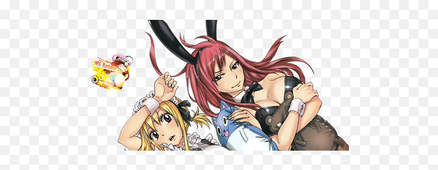 Fairy Tail - Wendy Marvell Lucy Heartfilia Erza Scarlet Fairy Tail Erza X Wendy Sexy Png,Lucy Heartfilia Png