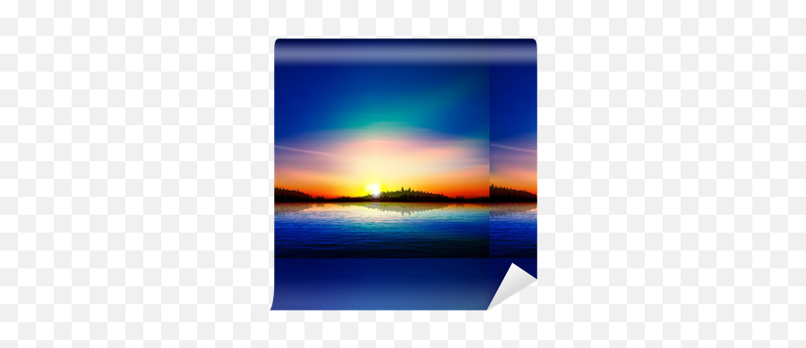 Abstract Nature Background With Forest Lake And Sunrise Wallpaper U2022 Pixers We Live To Change - Sunset Png,Sunrise Transparent Background