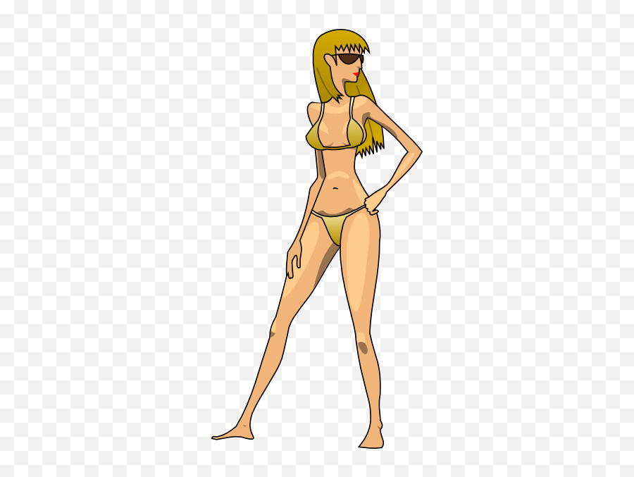 Clip Art Royalty Free Library Png Files - Cartoon Girl In Bikini Png,Girl In Bikini Png