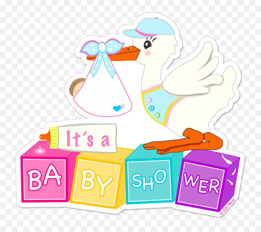 Baby Shower Stork Cute News - Baby Shower Gender Neutral Png,Stork Png