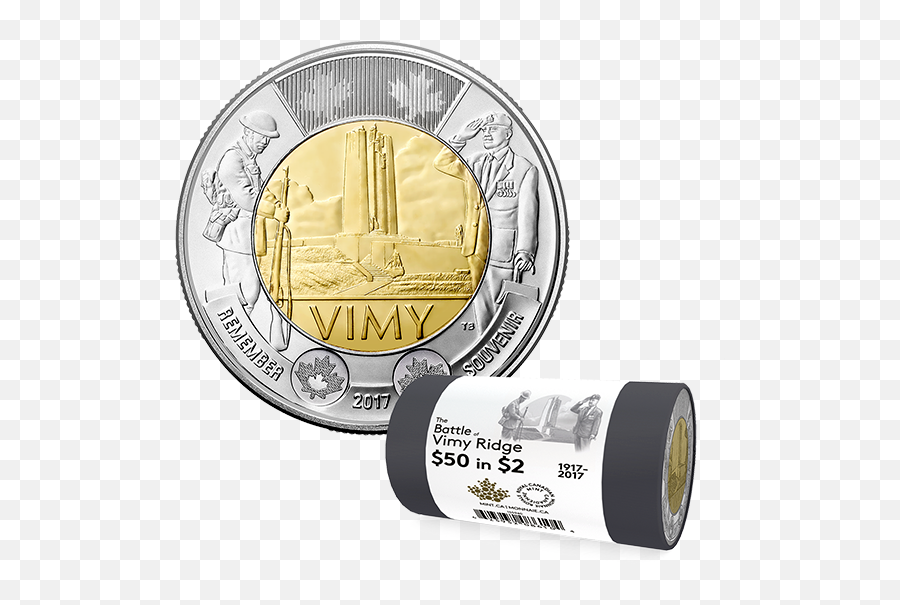 2017 2 Special Wrap Roll The Battle Of Vimy Ridge - 100th Anniversary Of The Battle Of Vimy Ridge Coin Png,Money Roll Png