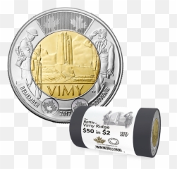 2017 2 Special Wrap Roll The Battle Of Vimy Ridge - 100th Anniversary Of The Battle Of Vimy Ridge Coin Png,Money Roll Png