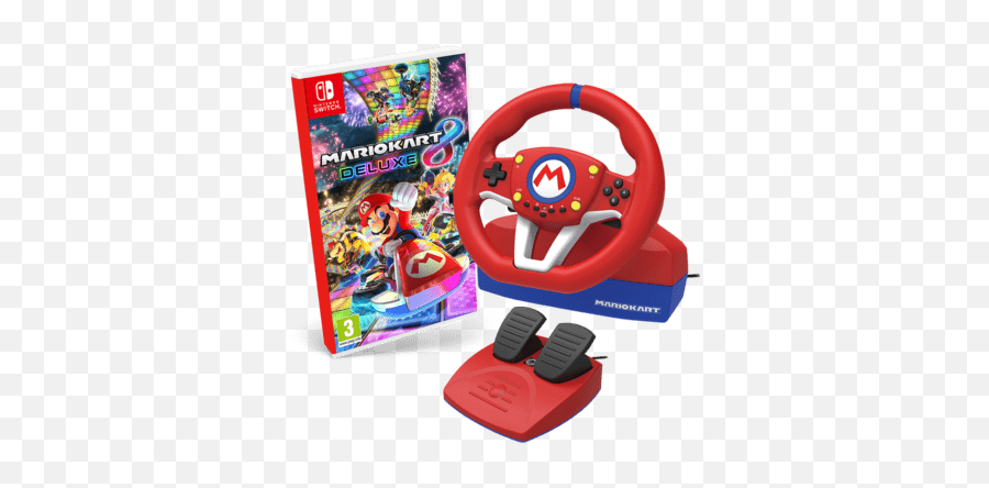 Mario Kart 8 Deluxe Volante Wheel Pro Hori Licenciado - Hori Mario Kart Racing Wheel Pro Mini Png,Mario Kart 8 Deluxe Png