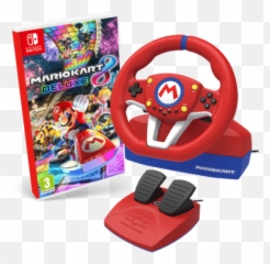 Mario Kart 8 Deluxe Volante Wheel Pro Hori Licenciado - Hori Mario Kart Racing Wheel Pro Mini Png,Mario Kart 8 Deluxe Png