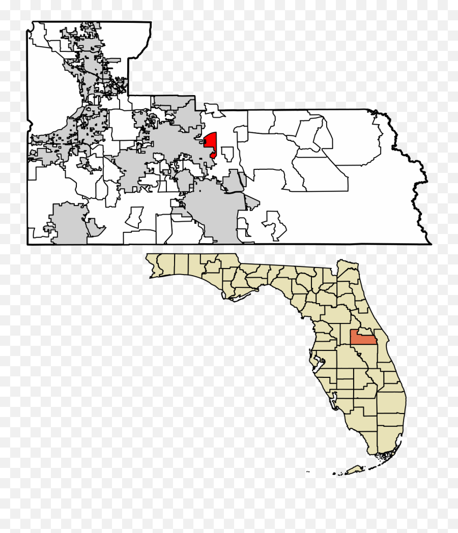 Fileorange County Florida Incorporated And Unincorporated - Azalea Park Florida Png,Azalea Png