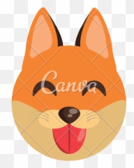 Cute Face Fox Animal Cheerful - Icons By Canva Cartoon Png,Cute Face Png