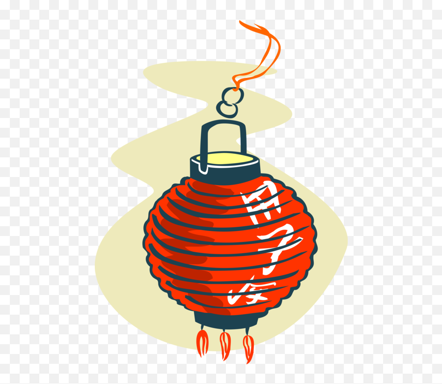 Vector Illustration Of Chinese Asian Paper Lanterns - Chinese Scroll Lantern Png,Lantern Transparent