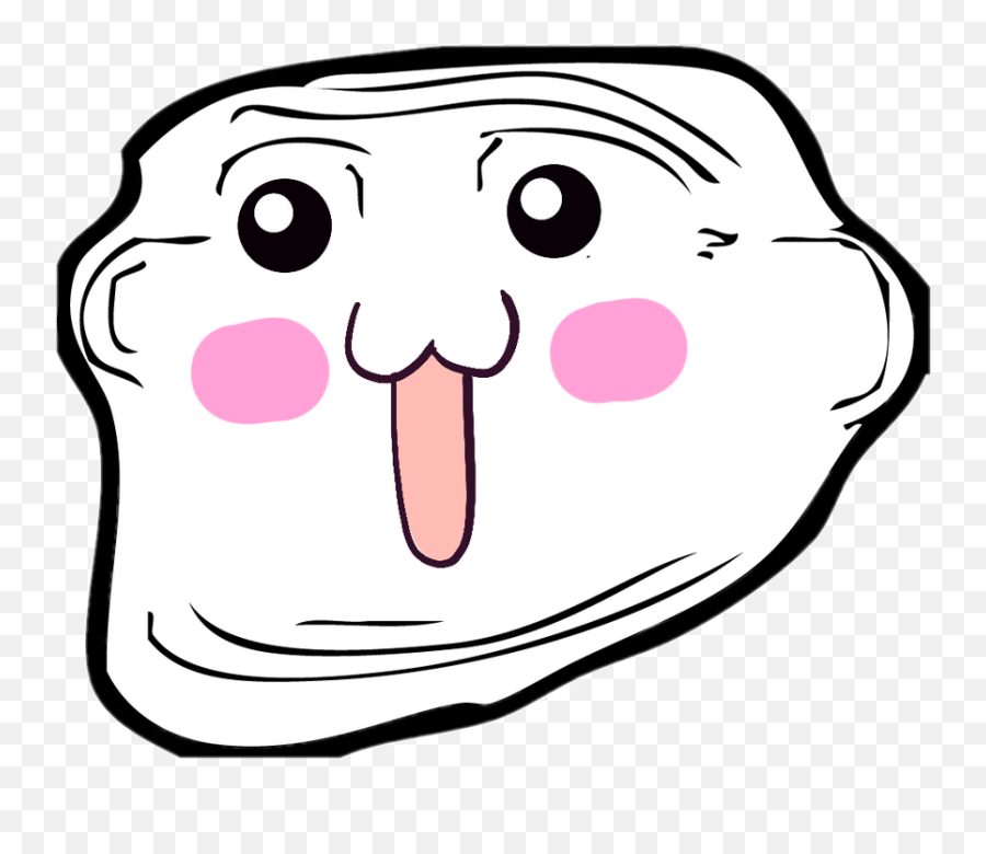 Angry Meme Face Png Transparent Background - Clip Troll Kawaii,Troll Face Png No Background