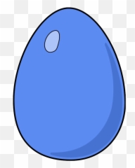 Plain Blue Easter Egg Png Clipart Mart - Dinosaur Clipart Egg,Plain Png