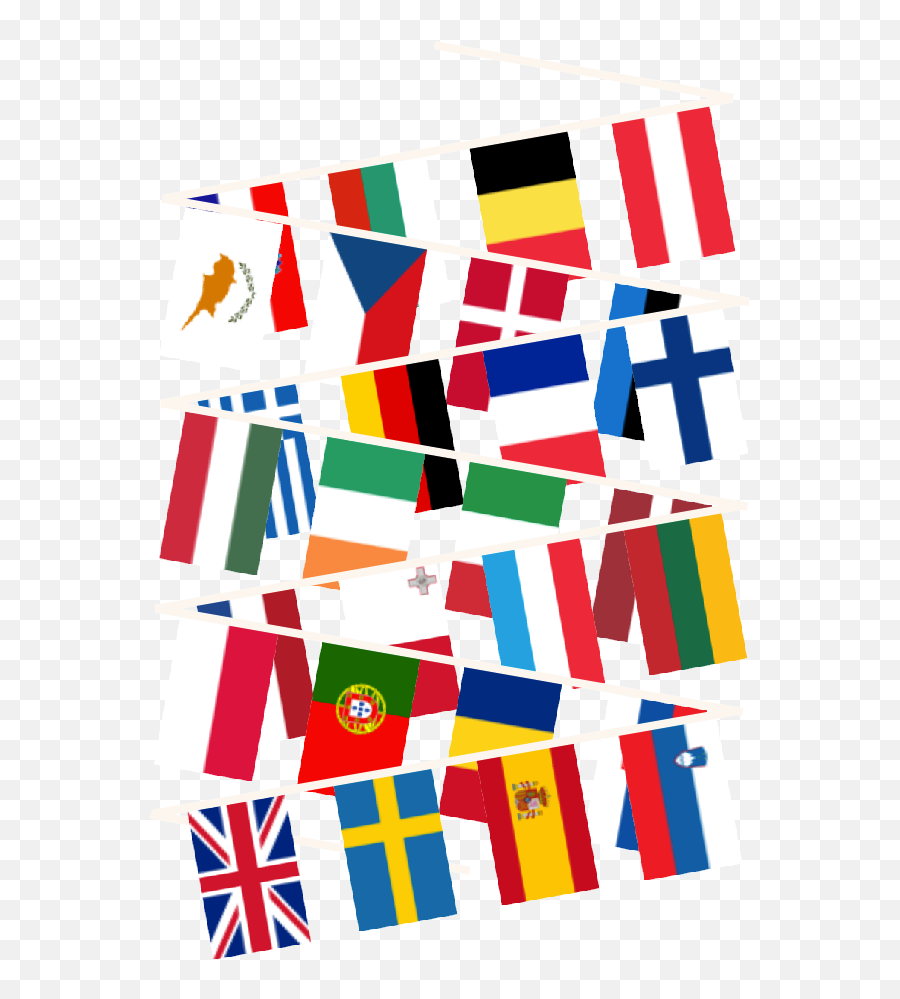 European Union Multi Nation Bunting - Flags European Countries Union Png,Bunting Png