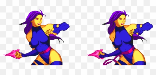 Marvel Vs Capcom 2 Psylocke Sprites - Psylocke Marvel Vs Capcom Sprite Png,Marvel Vs Capcom Png