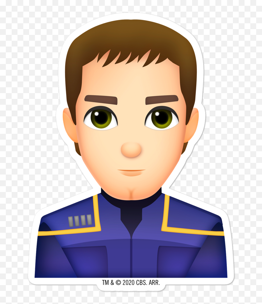 Enterprise Archer Emoji Die Cut Sticker - For Adult Png,Star Trek Enterprise Png