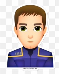 Enterprise Archer Emoji Die Cut Sticker - For Adult Png,Star Trek Enterprise Png