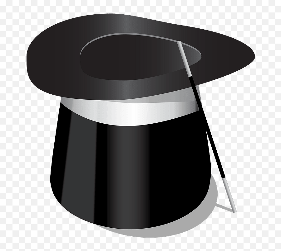 Black Top Hat Magic Transparent - Transparent Magic Hat Png,Magic Hat Png