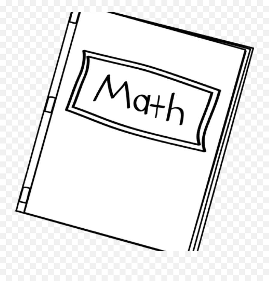 Math Clipart - Math Book Cartoon Png Transparent Png Math Book Clipart Black And White,Book Clipart Transparent