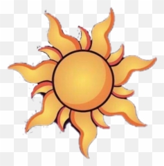 Tangled Sun Cute Sticker - Vertical png