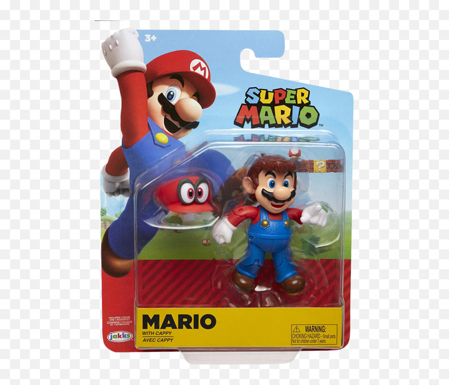 Super Mario - Mario With Cappy 4u201d Action Figure Action Figure Mario Toys Png,Cappy Png