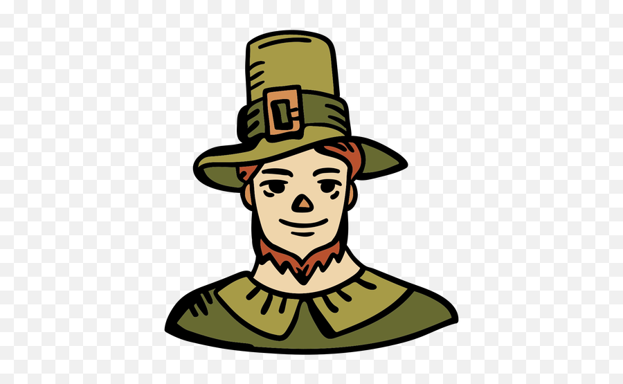 Hand Drawn Pilgrim Man - Transparent Png U0026 Svg Vector File Costume Hat,Pilgrim Hat Transparent