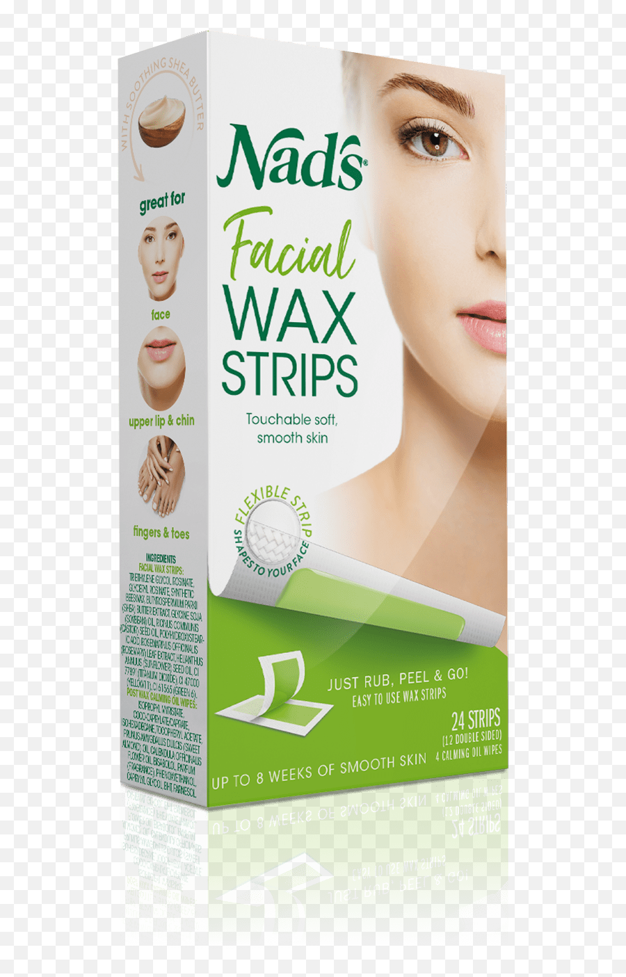 Nadu0027s Hair Removal Facial Wax Strips - Nads Facial Wax Strips Png,Pubic Hair Png
