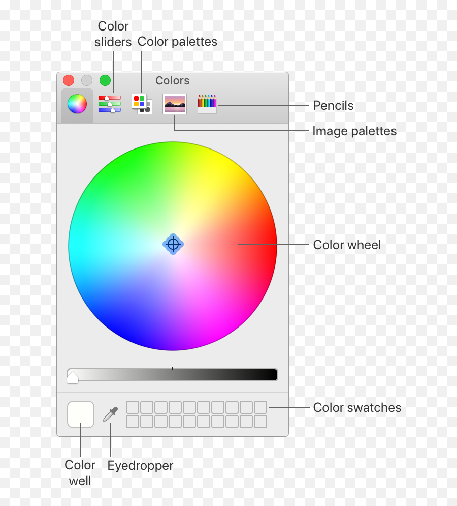 Choosing Colors - Pixelmator Pro User Guide Vertical Png,Color Wheel Transparent
