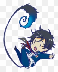Edit - Chibi Blue Exorcist Sticker Png,Rin Okumura Transparent